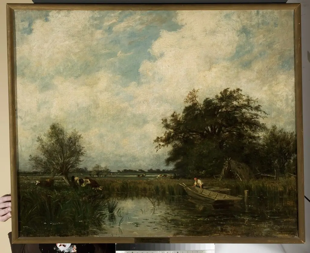 Landscape with a pond, by Jules Dupré