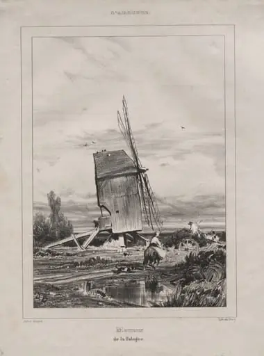 Mill in the Sologne, France, by Jules Dupré