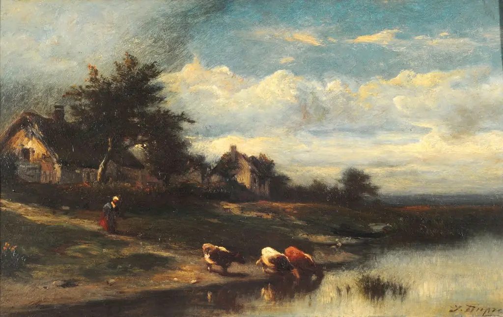 On the river, by Jules Dupré