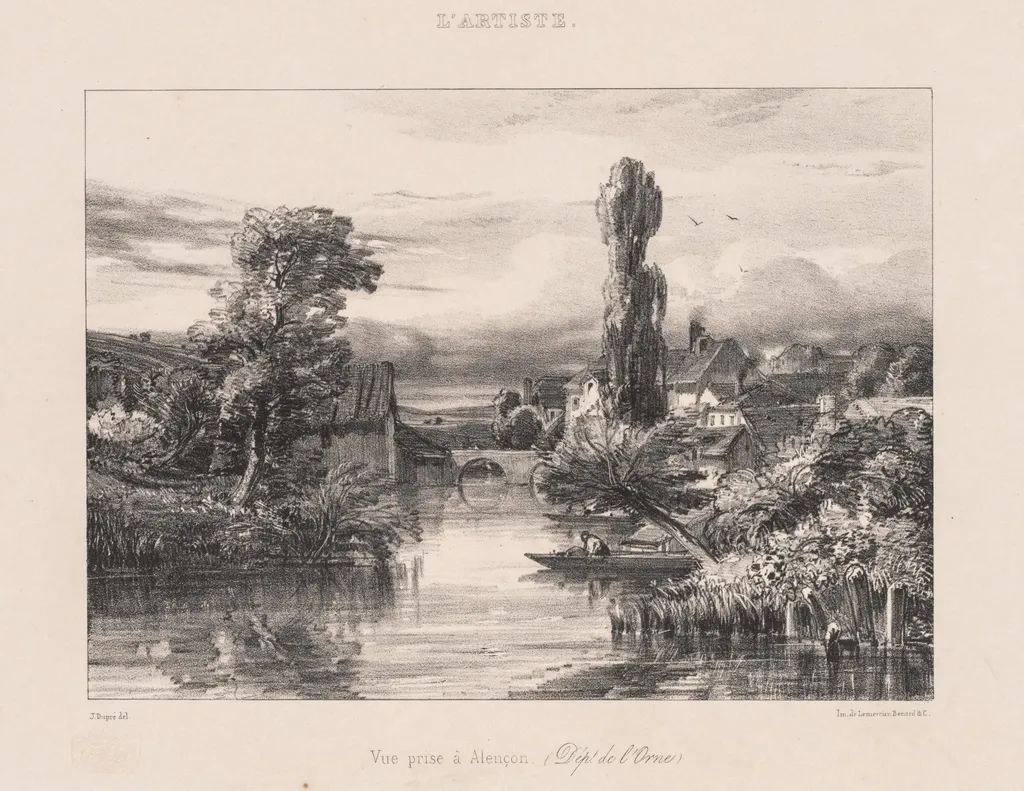 View taken at Alençon (Vue Prise à Alençon), by Jules Dupré, 1839