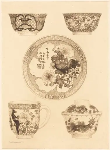 Five Pieces of China, by Jules-Ferdinand Jacquemart