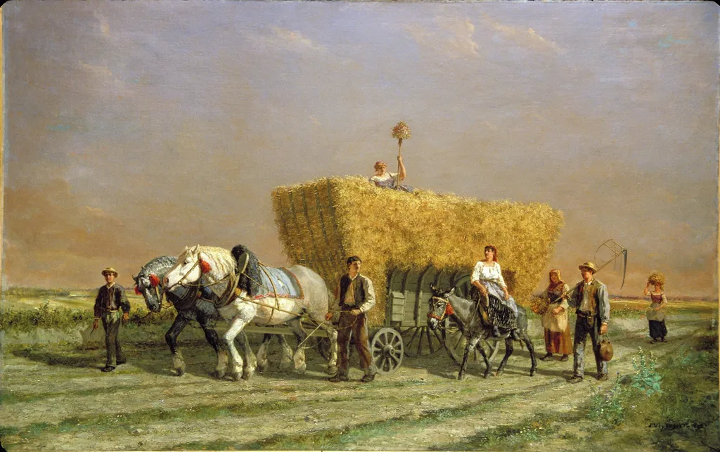 Last Load of Wheat, by Jules Jacques Veyrassat, oil