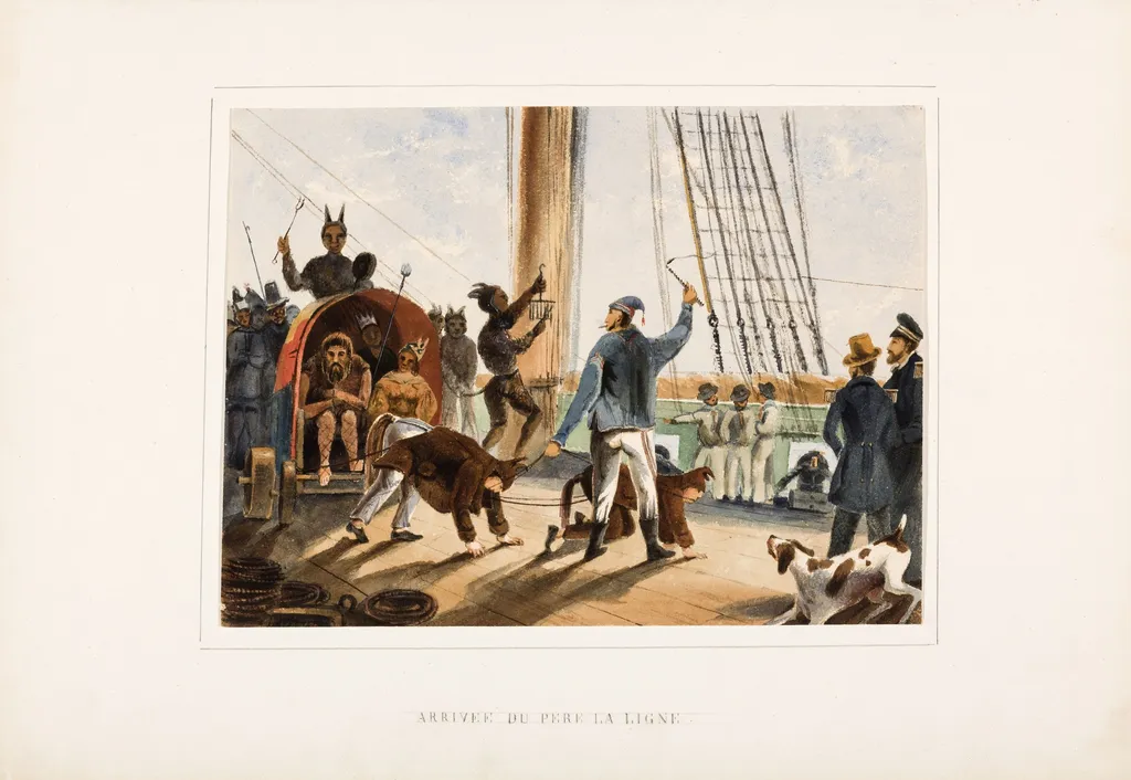 Arrivée du pere La Ligne, by Jules Marie Vincent de Sinety, graphite, 1837