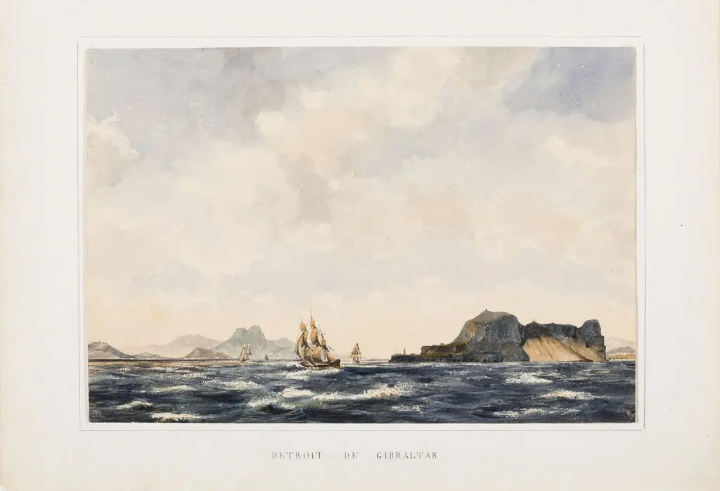 Detroit de Gibraltar, by Jules Marie Vincent de Sinety