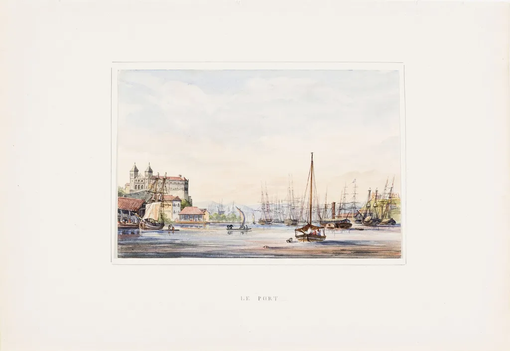 Le Port, by Jules Marie Vincent de Sinety, graphite, 1841