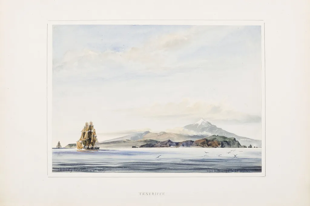Teneriffe, by Jules Marie Vincent de Sinety, graphite, 1837