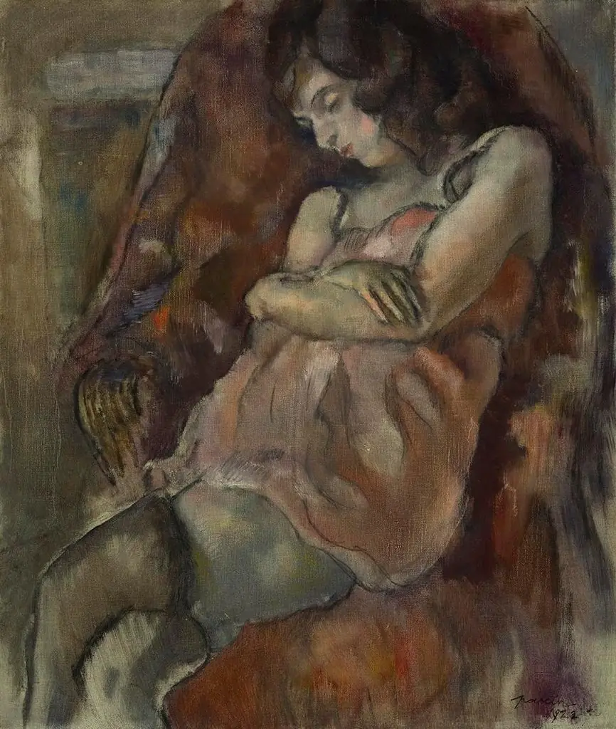 Girl Seated, by Jules Pascin