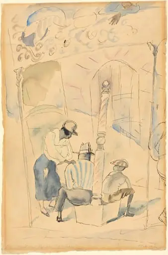 The Handsome Barber, by Jules Pascin