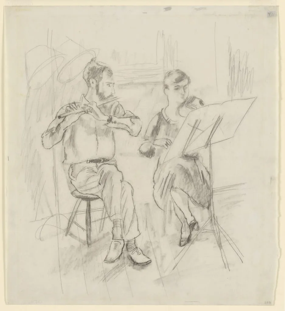Untitled, by Jules Pascin, crayon, 1928