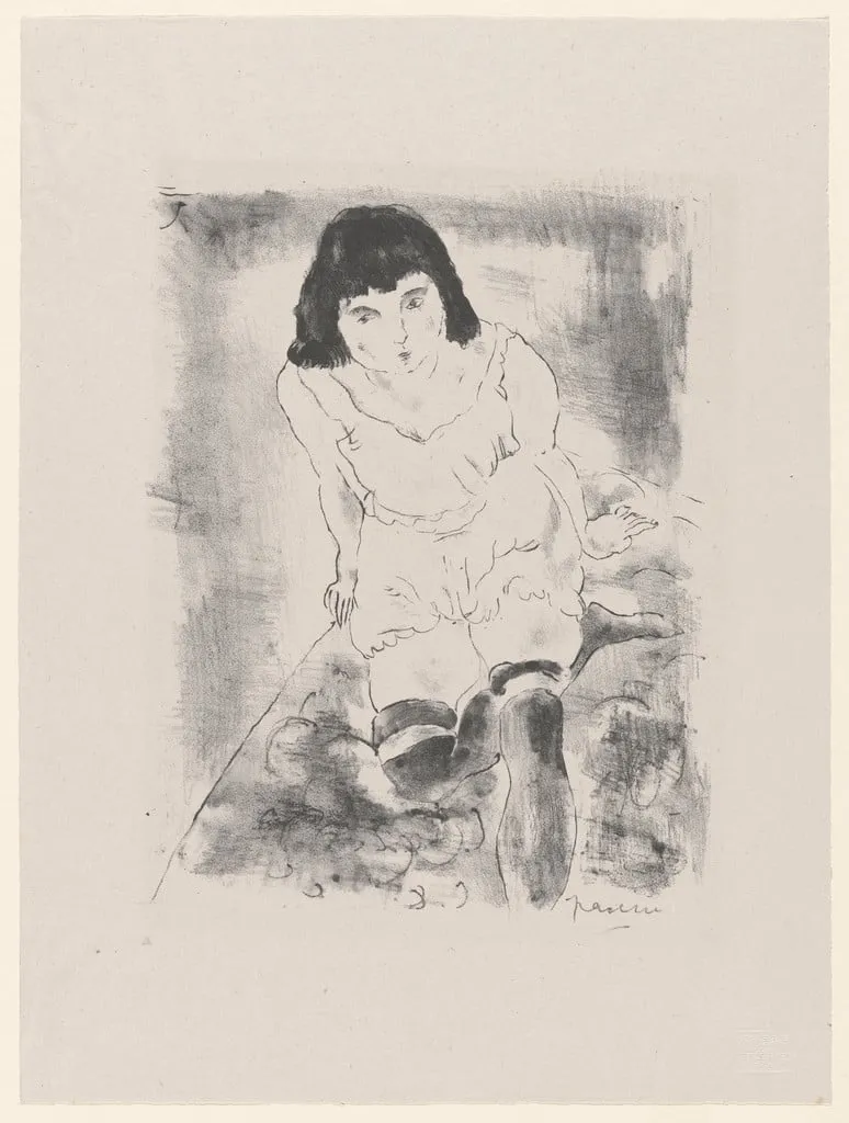 Untitled, by Jules Pascin, ink, 1924