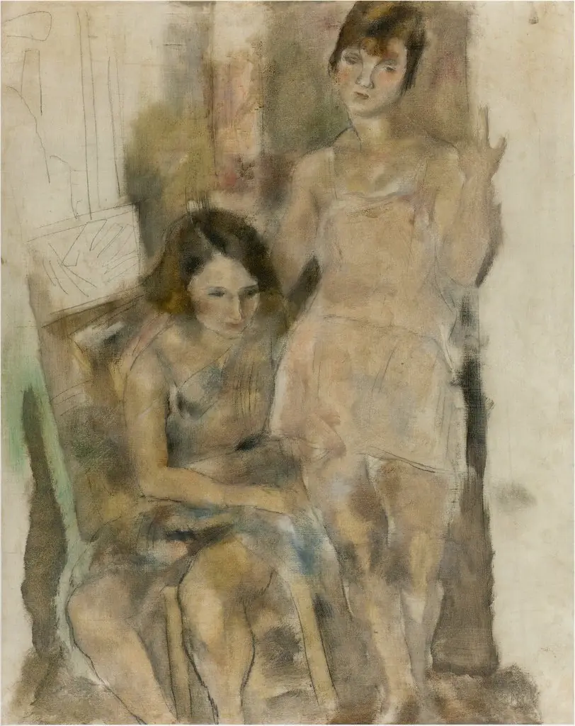 Zimette and Mireille, by Jules Pascin