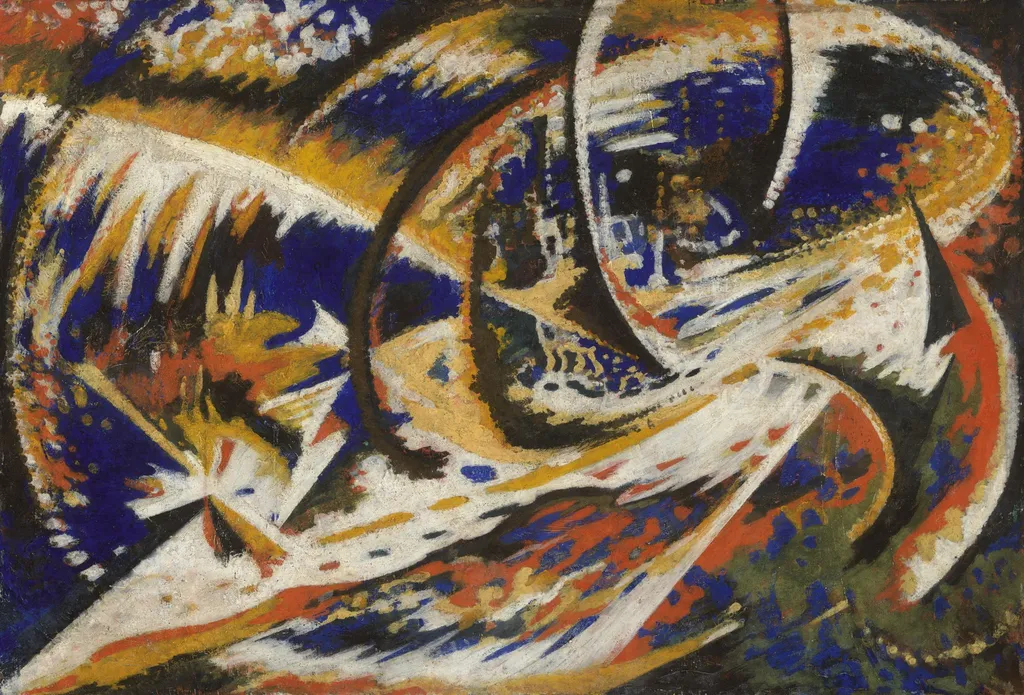 Speed, by Jules Schmalzigaug, oil, 1914