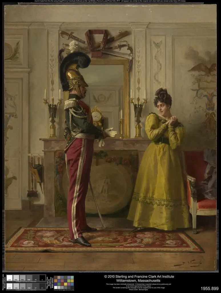Departure for the Review, by Jules Worms