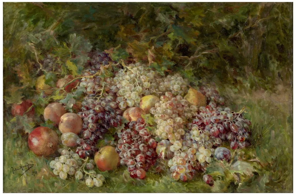 Frutas, by Julia Alcayde Montoya, oil, 1911