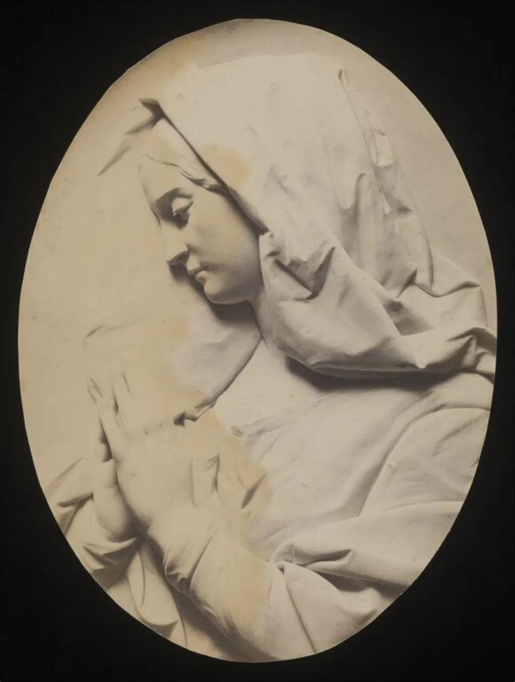 Young Woman at Prayer, by Julia Margaret Cameron, photographic, 1864