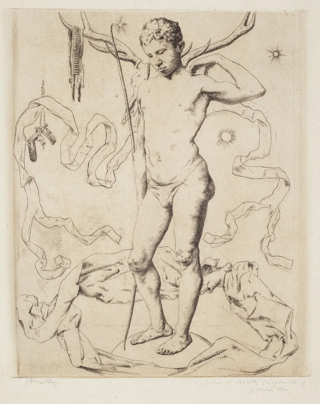 Arcturus, by Julian Alden Weir, ink, 1893