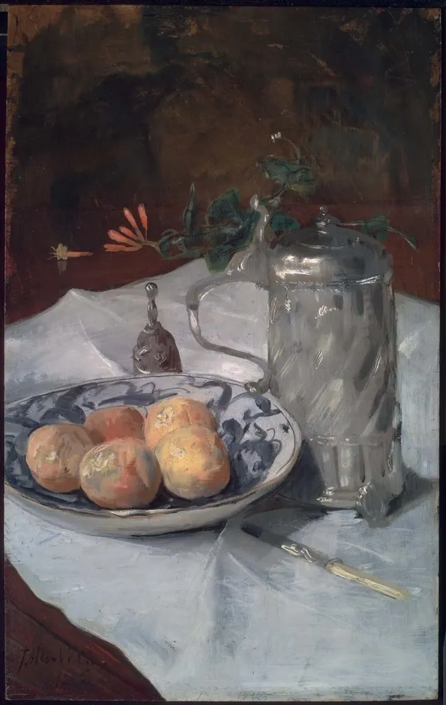 The Delft Plate, by Julian Alden Weir, unspecified, 1894
