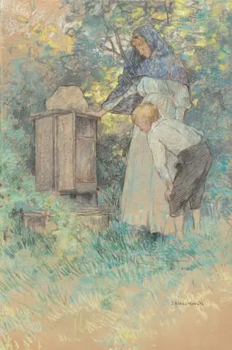Watching the Bees, by Julian Alden Weir