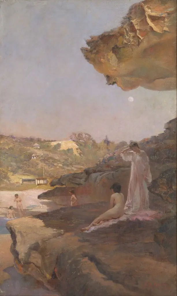 Tamarama Beach, forty years ago, a summer morning, by Julian Ashton