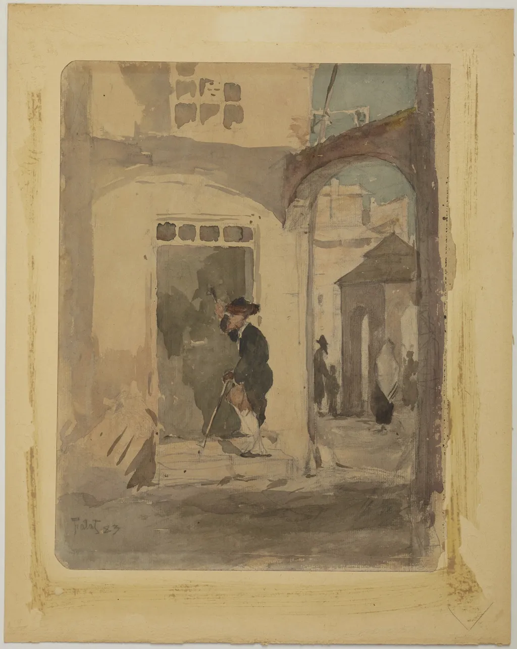 Beadle knocking at the door, by Julian Fałat, unspecified, 1892