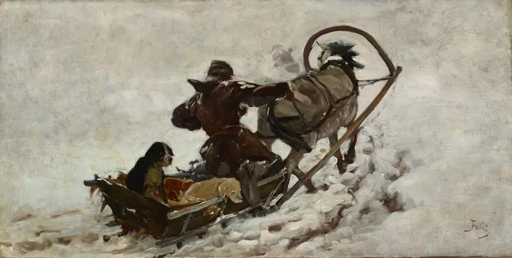 Dogs at a Hunt, by Julian Fałat