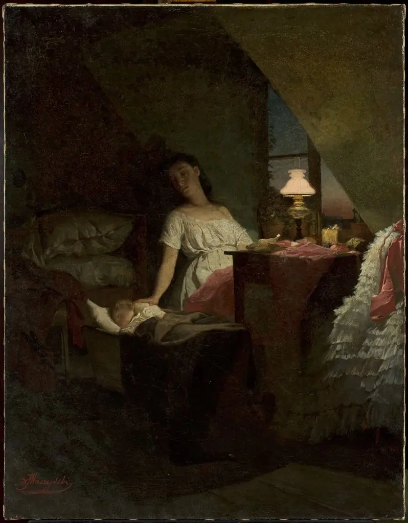 Genre scene – Premonition of the night, by Julian Maszyński