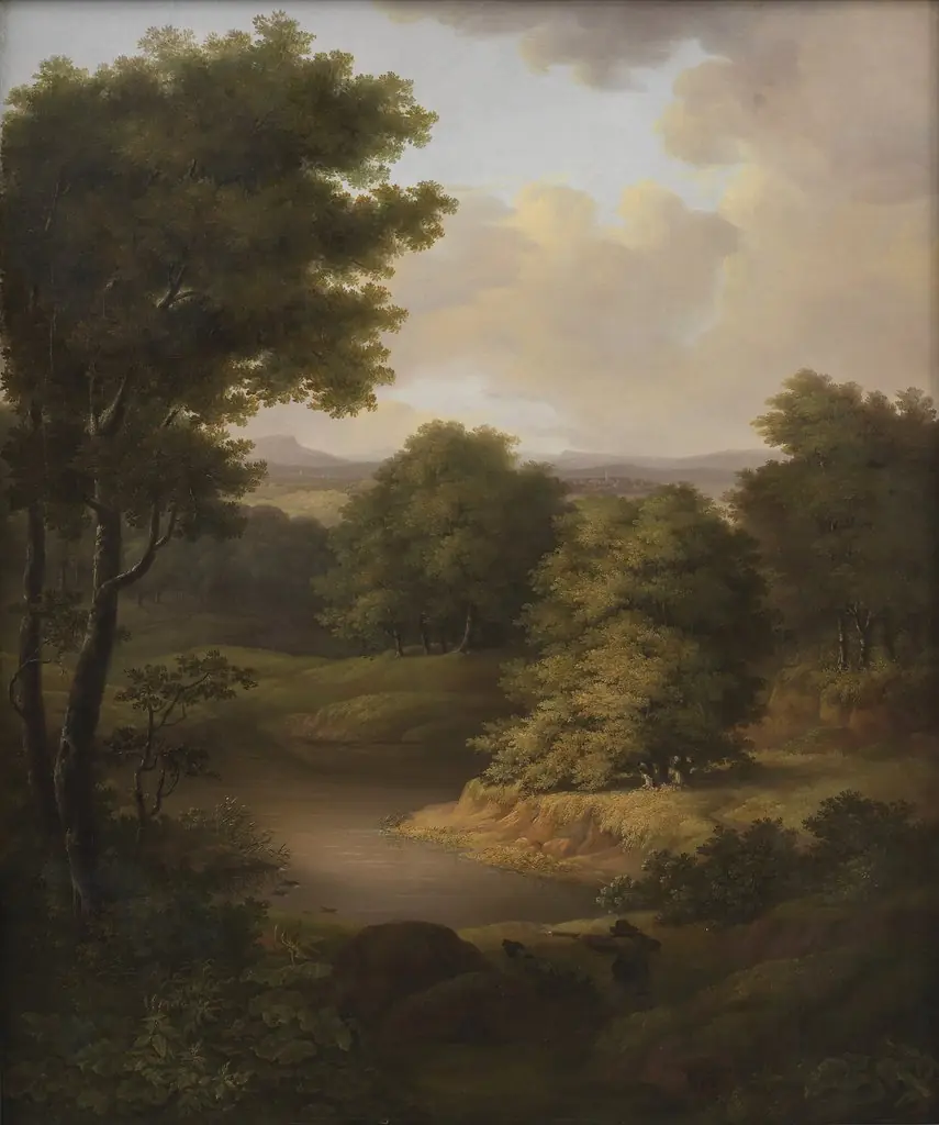 Duck Shooting in a Wooded Landscape, by Julie Lütken