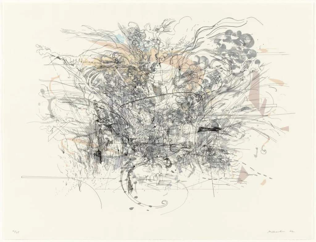 Untitled, by Julie Mehretu, ink, 2002