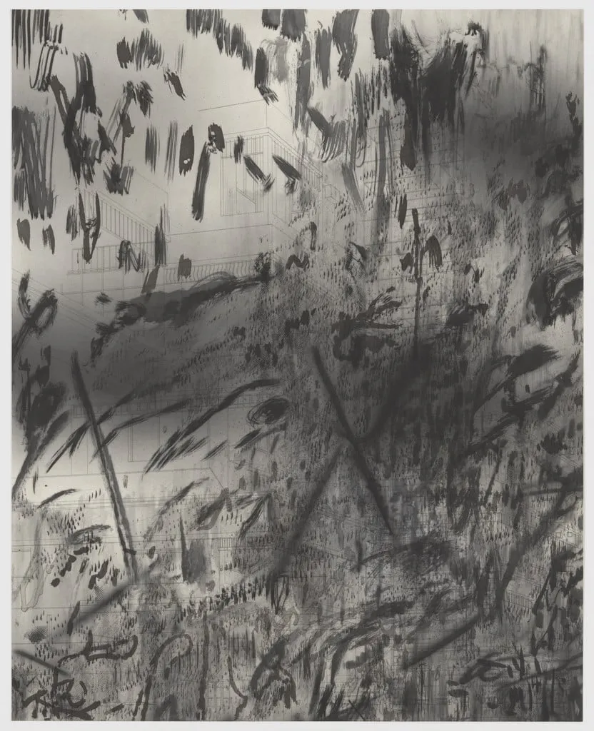 Untitled, by Julie Mehretu, ink, 2016