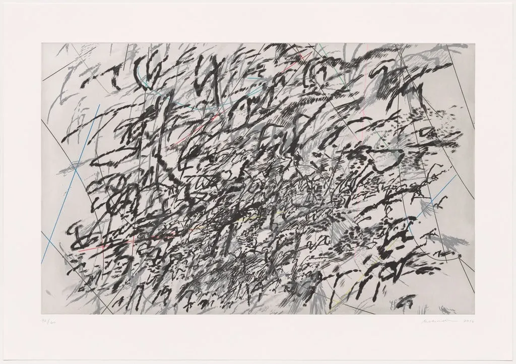 Untitled, by Julie Mehretu, ink, 2015