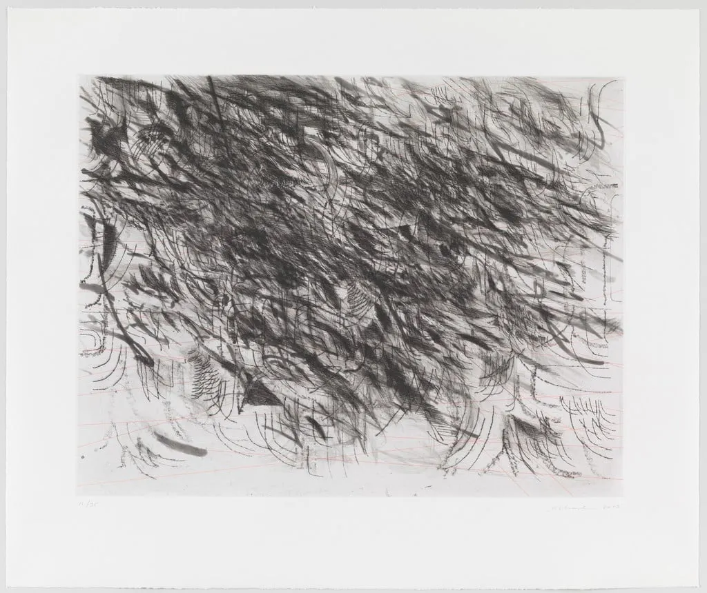 Untitled, by Julie Mehretu, ink, 2013