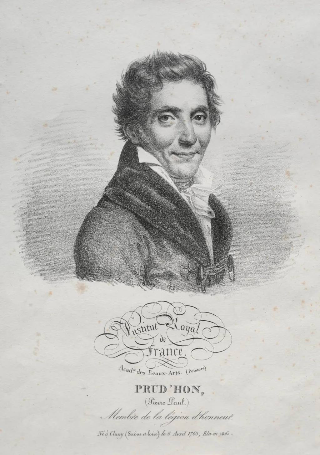 Pierre Paul Prud'hon, by Julien Léopold Boilly, 1820
