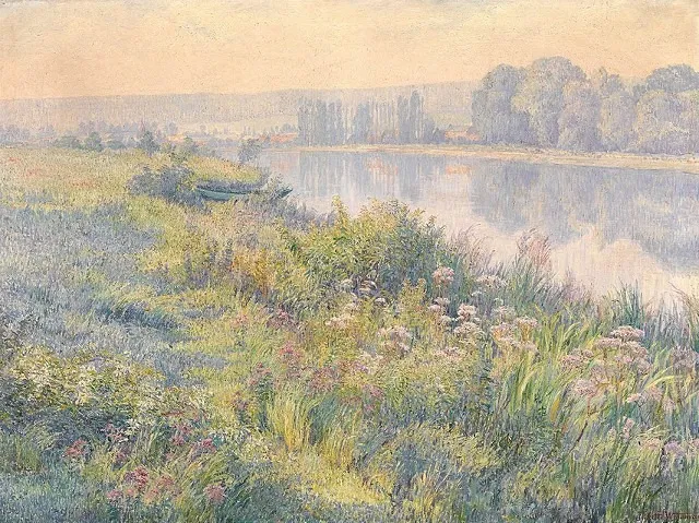 Summer on the Maas, by Juliette Wytsman, oil, 1911