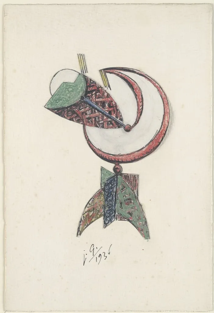 Untitled, by Julio González, gouache, 1936