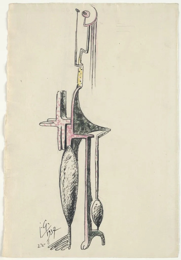 Untitled, by Julio González, watercolor, 1937