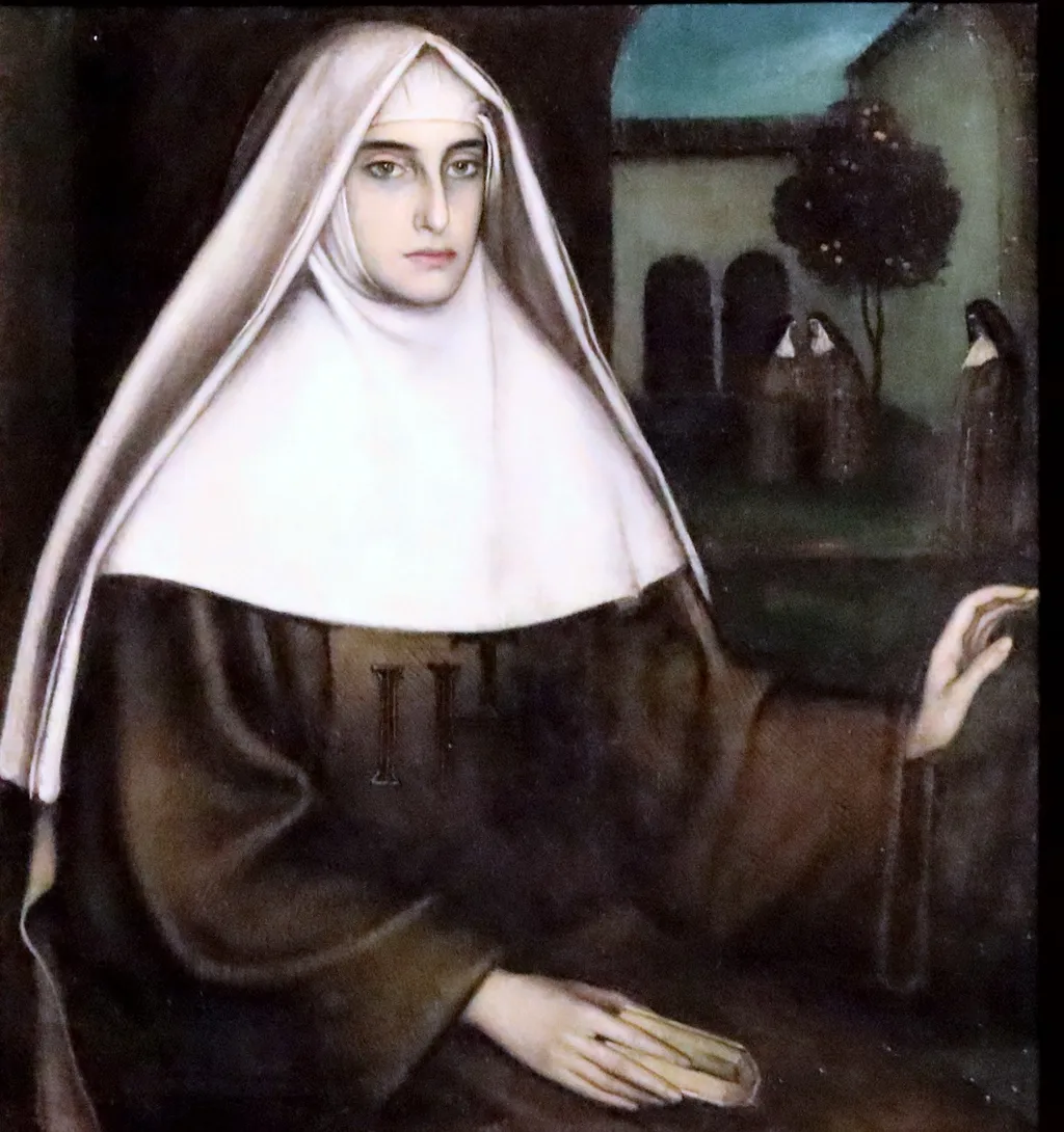 La novícia (Museu Nacional d'Art de Catalunya, inv 024157-004), by Julio Romero de Torres, oil, 1910