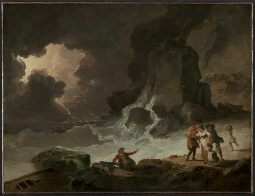 A Storm Behind the Isle of Wight, by Julius Caesar Ibbetson, unspecified, 179
