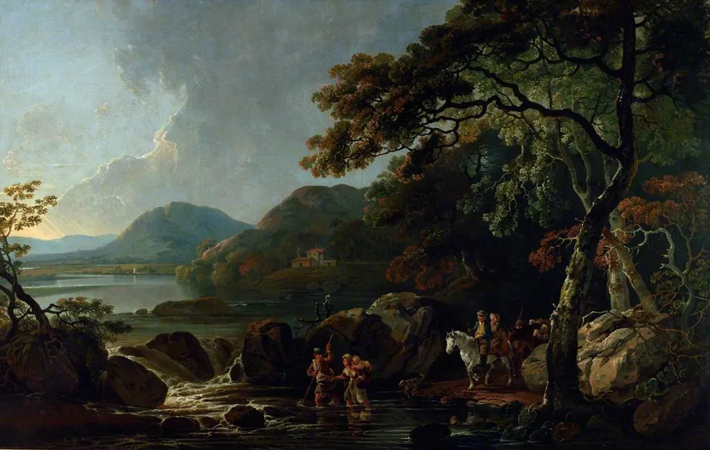 Hafod Devil's Bridge, by Julius Caesar Ibbetson, oil, 1796