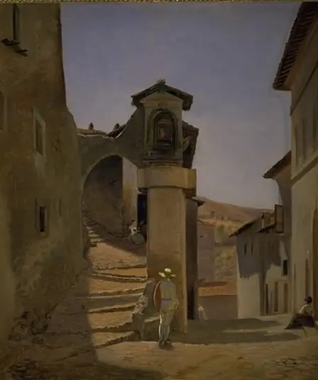 Street Scene in Subiaco, Italy, by Julius Friedlænder
