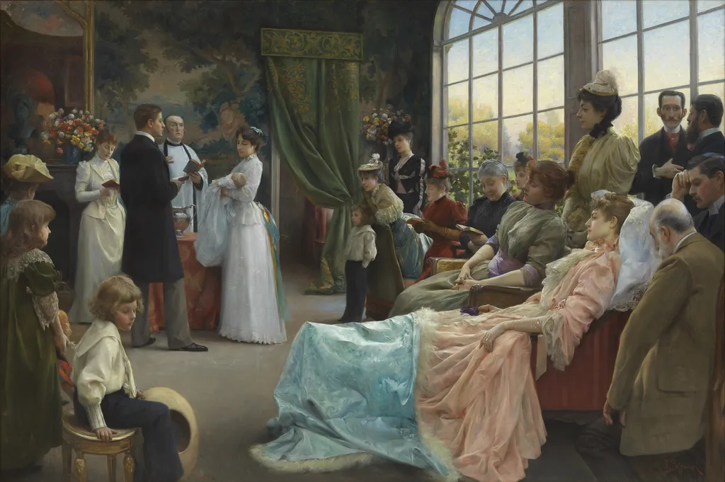 The Baptism, by Julius LeBlanc Stewart, oil, 1896