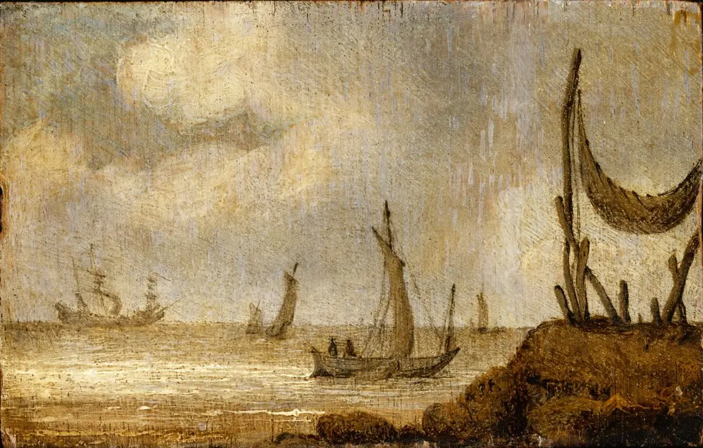 A Coastal Scene, by Julius Porcellis