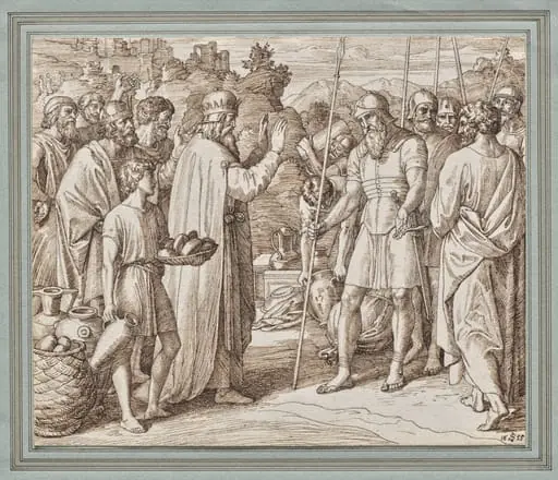 Melchizedek Blessing Abraham, by Julius Schnorr von Carolsfeld