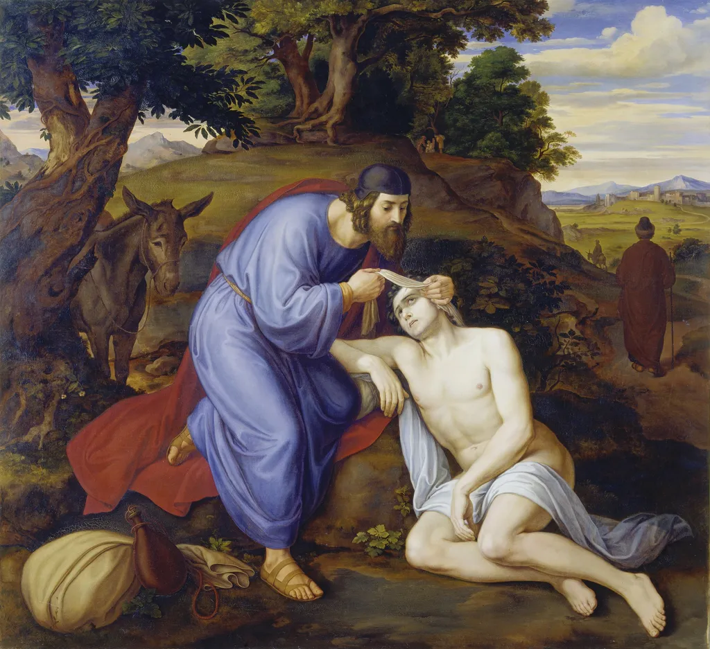 The Good Samaritan, by Julius Schnorr von Carolsfeld, oil, 1833