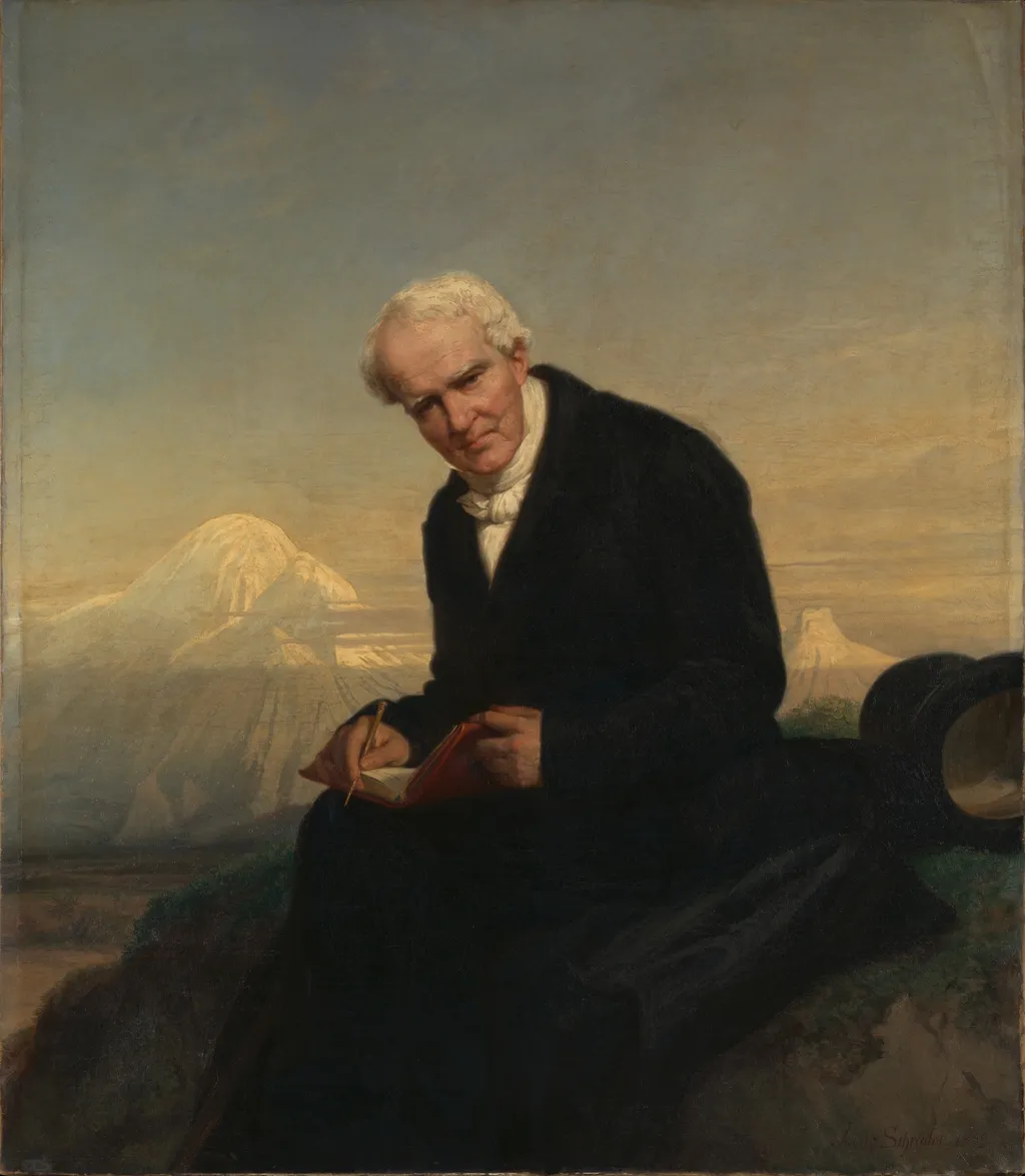 Baron Alexander von Humboldt, by Julius Schrader, oil, 1859