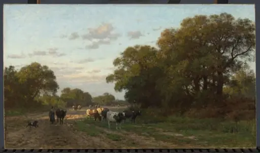 Landscape in Drenthe, by Julius van de Sande Bakhuyzen