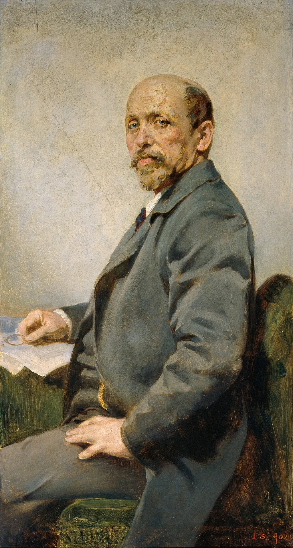 The Court Photographer Josef Löwy, by Julius Victor Berger, oil, 1902