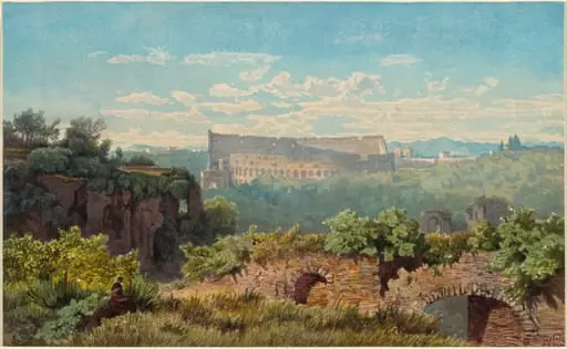 The Colosseum Seen from the Palatine Hill, by Julius Zielke