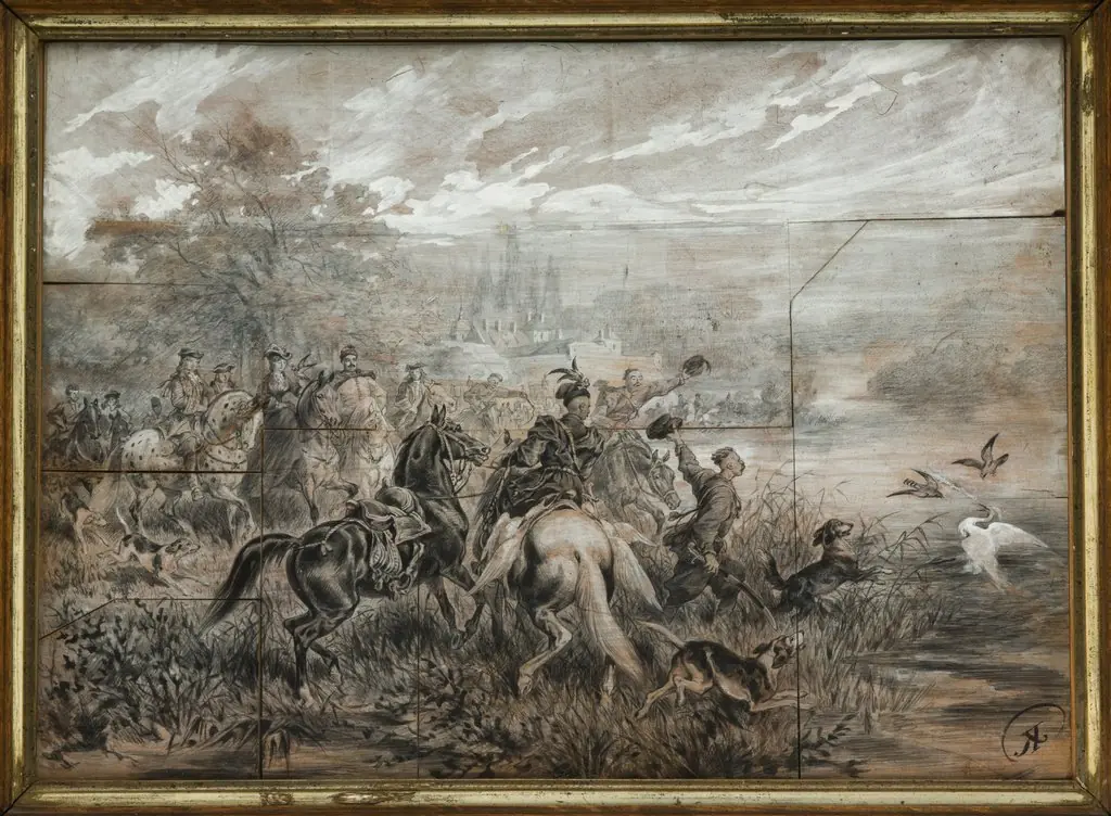 Heron Hunting, by Juliusz Kossak