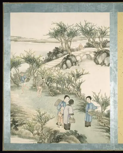 Gathering ‘Lusang’ Mulberry Leaves, by Jun Wu