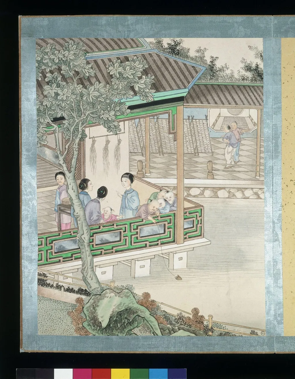 Silkworms Put on Cocoon Frames, by Jun Wu, paint, 1880
